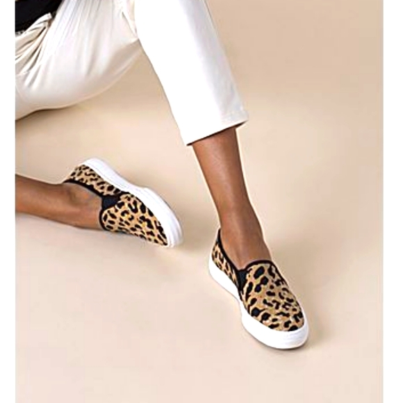 Keds Shoes - Keds leopard animal print slip on canvas sneaker, 6, brown